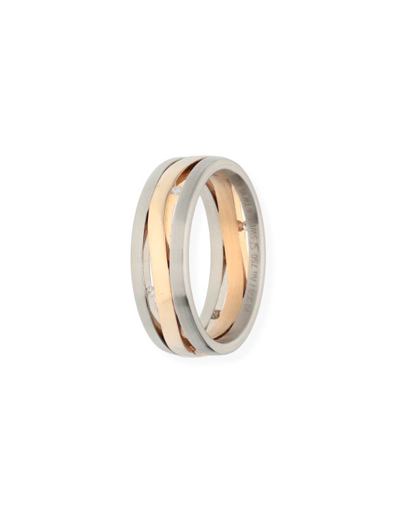 Bague Diamant Palladium 950, Or 18 ct - Style de Carat