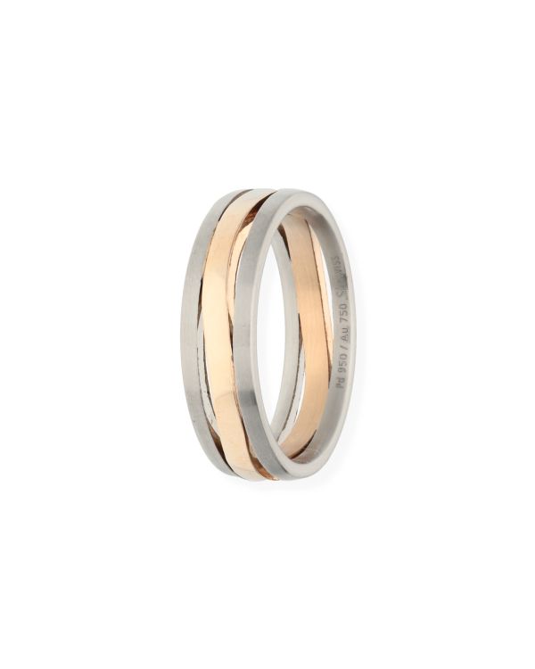 Bague Palladium 950, Or 18 ct - Men's Classic de Carat