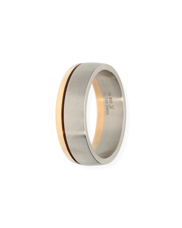 Bague Palladium 950, or 18 ct - Men's Classic de Carat