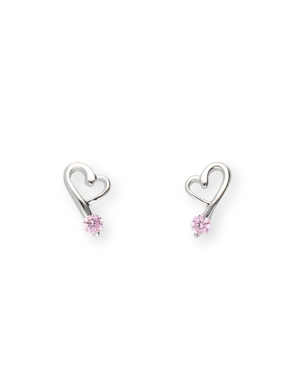 boucles zirconia argent 925-Hearts de Carat and Friends