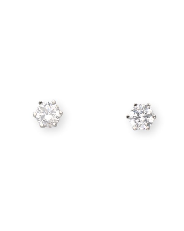 Zirkonia Ohrstecker Gold 18 ct - Solitaire von Carat