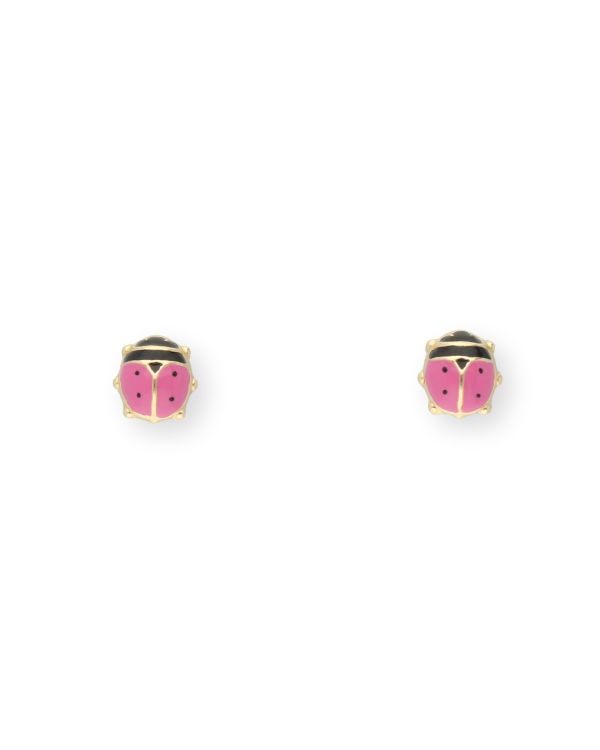 boucles d'oreilles émail or 18 ct - Motifs de Carat Kids