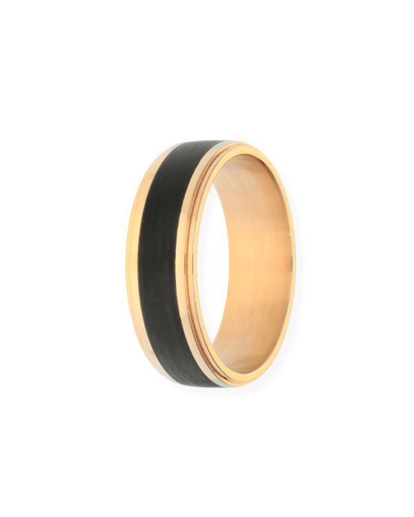 Bague Or 18 ct, Carbone - Men's Classic de Carat