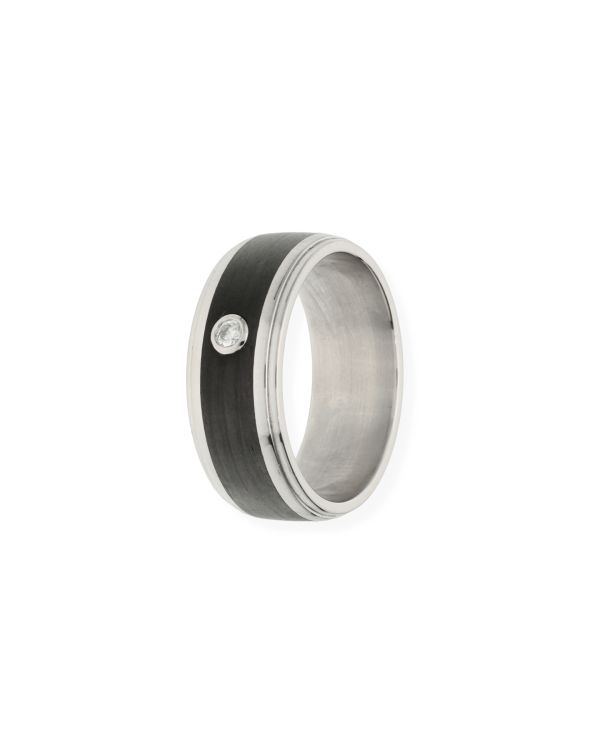 Bague Diamant Palladium 950, Carbone - Style de Carat