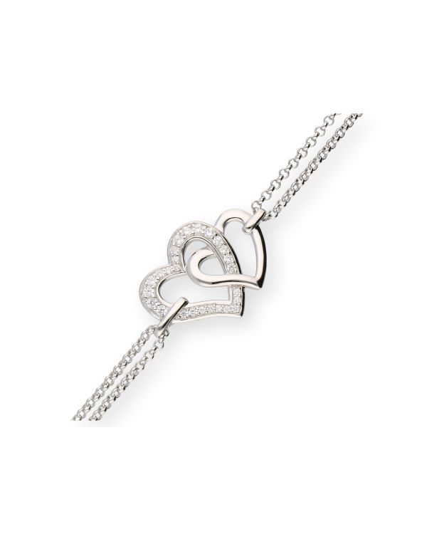Zirkonia Armband Silber 925 - Hearts von Carat