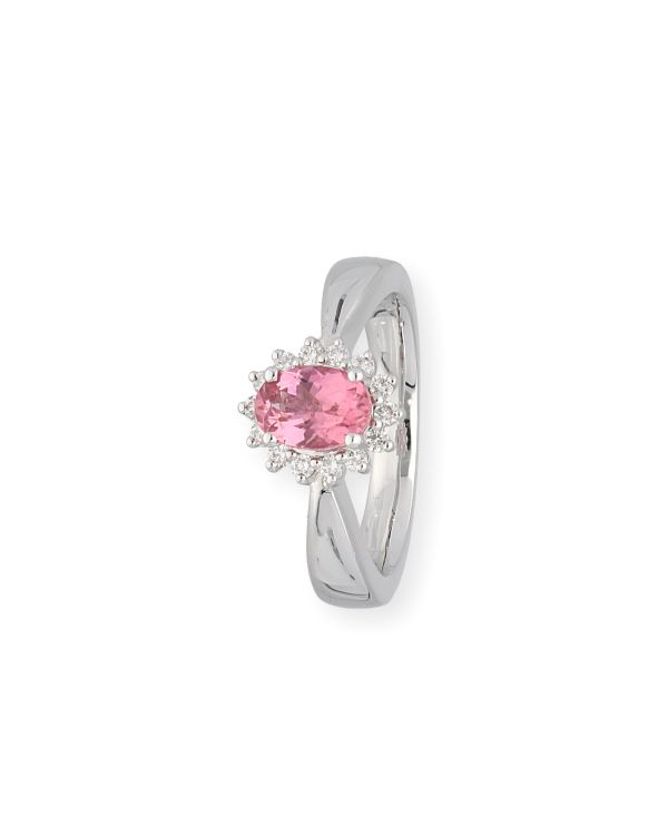 Turmalin, Diamant Ring Gold 18 ct - Colorstone Diamonds by Carat