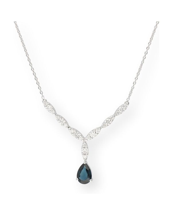 collier saphir, diamant or 18 ct-Colorstone de Diamonds by Carat