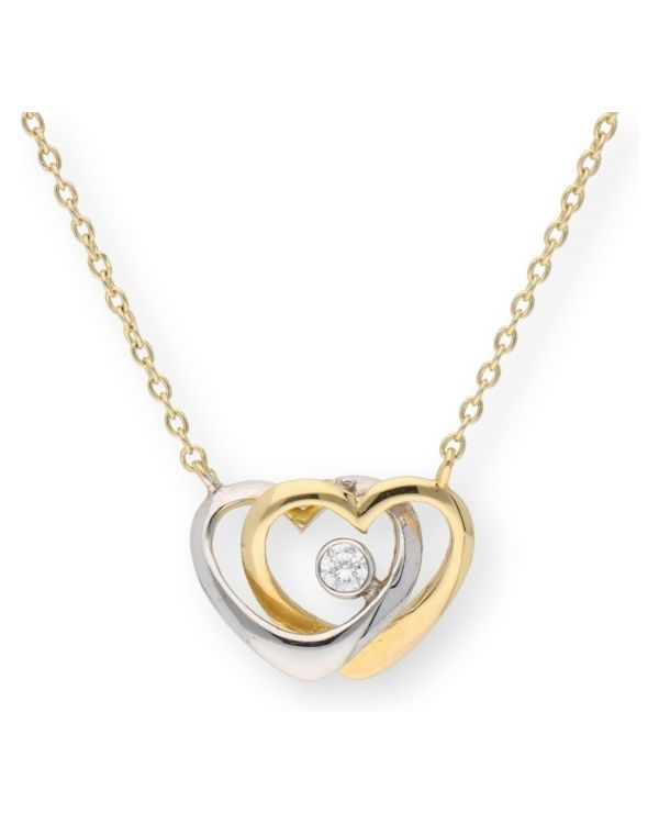 collier zirconia or 18 ct - Hearts de Carat
