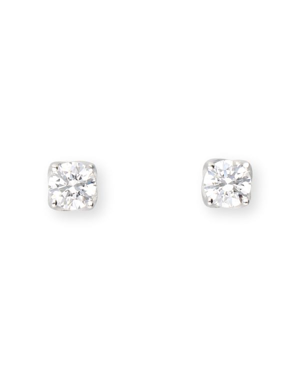 boucles d'oreilles zirconia argent 925 - Solitaire de Carat