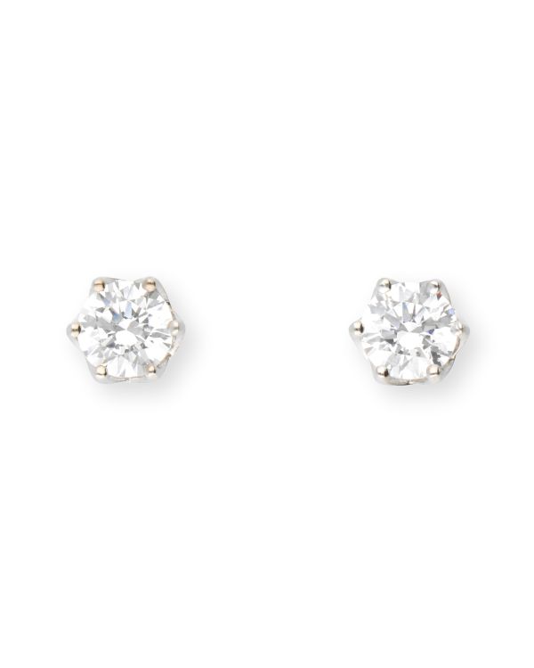 Zirkonia Ohrstecker Silber 925 - Solitaire von Carat