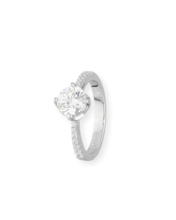 bague zirconia argent 925 - Solitaire de Carat