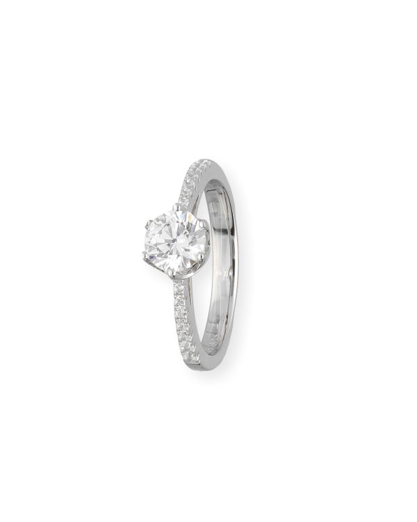 bague zirconia argent 925 - Solitaire de Carat