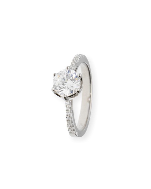 Bague Cubic Zirconia Argent 925 - Solitaire de Carat