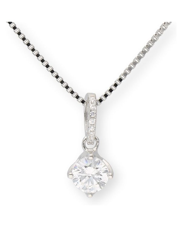 Zirkonia Halskette Silber 925 - Solitaire von Carat