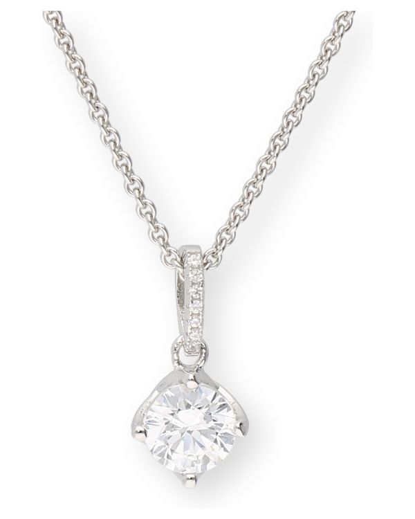 collier zirconia argent 925 - Solitaire de Carat