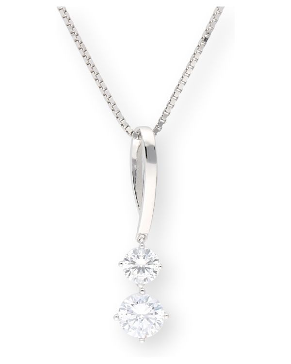 collier zirconia argent 925 - Solitaire de Carat