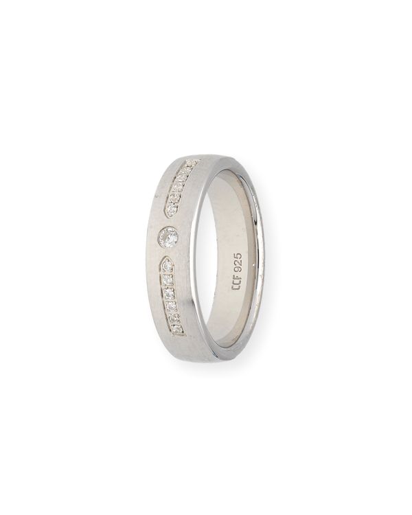 bague partenaire zirconia argent 925 - Alliance de Carat