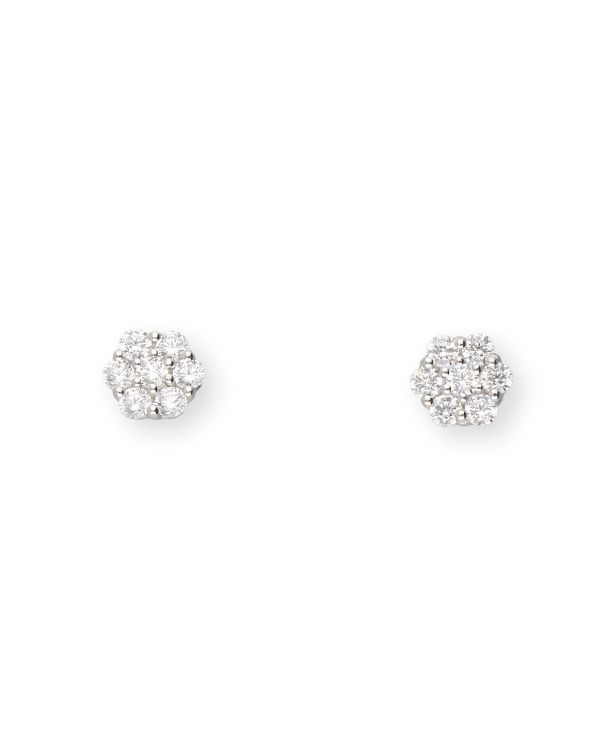 boucles d'oreilles zirconia or 18 ct - Style de Carat