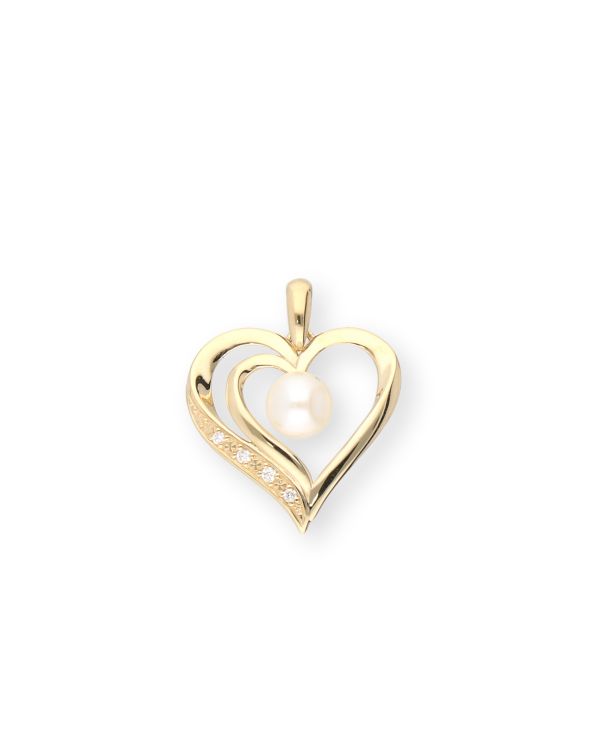 pendentif perles, diamant or 18 ct - Pearls de Carat