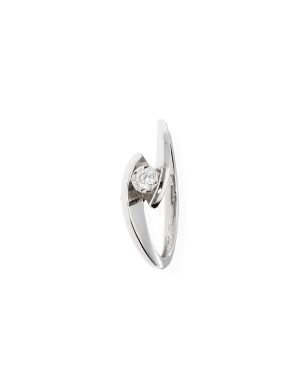 bague zirconia or 9 ct - Solitaire de Carat