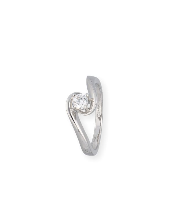 bague zirconia or 9 ct - Solitaire de Carat