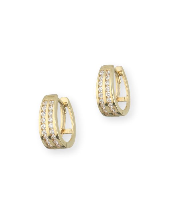 Zirkonia Creolen Gold 9 ct - Style von Carat