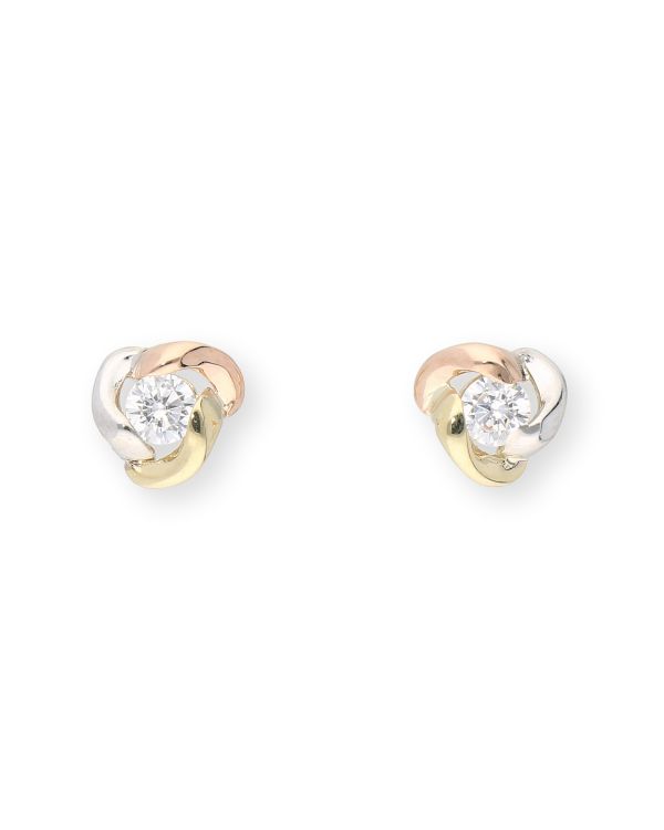 boucles d'oreilles zirconia or 9 ct - Style de Carat