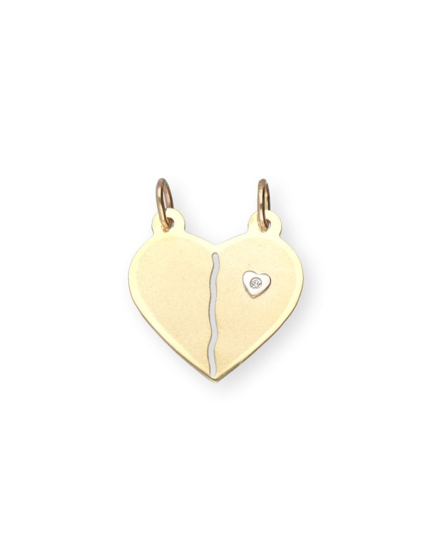 pendentif cristal or 9 ct - Hearts de Carat and Friends