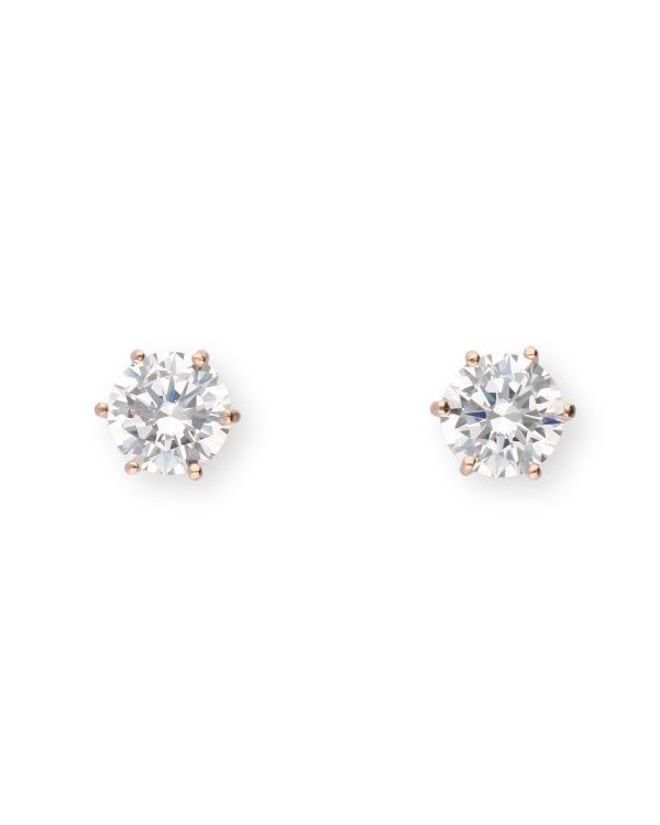 Zirkonia Ohrstecker Silber 925 - Solitaire von Carat