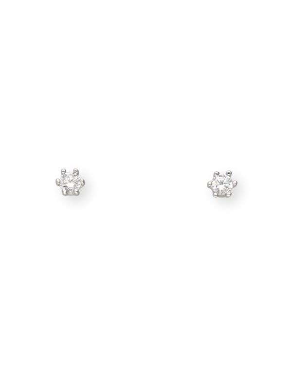 Clous d'oreilles Zirconia Or 9 ct - Solitaire de Carat