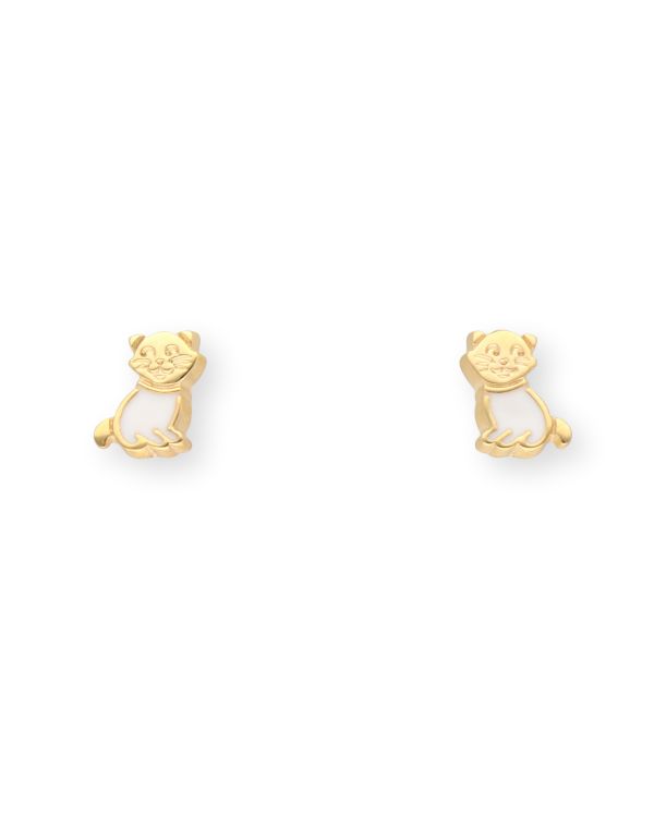 boucles d'oreilles émail or 9 ct - Motifs de Carat Kids