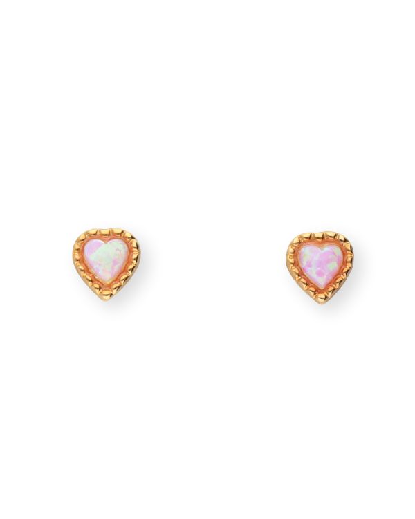 Opal Ohrstecker Gold 9 ct - Hearts von Carat and Friends
