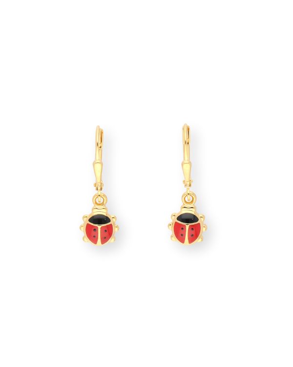 dormeuses émail or 9 ct - Motifs de Carat Kids