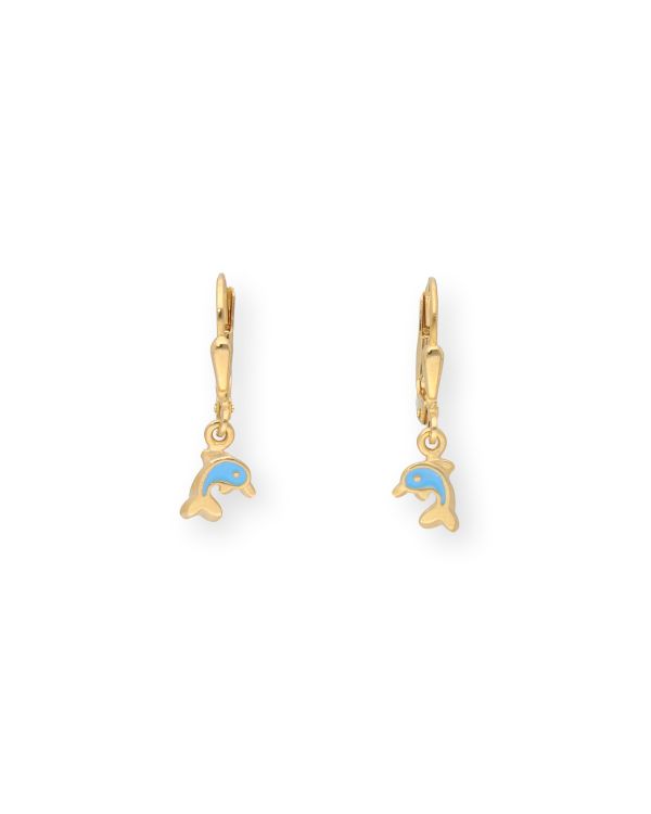 dormeuses émail or 9 ct - Motifs de Carat Kids