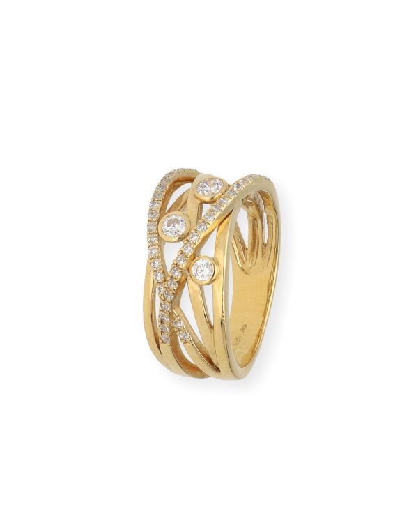 Zirkonia Ring Silber 925 - Vermeilgold von Carat