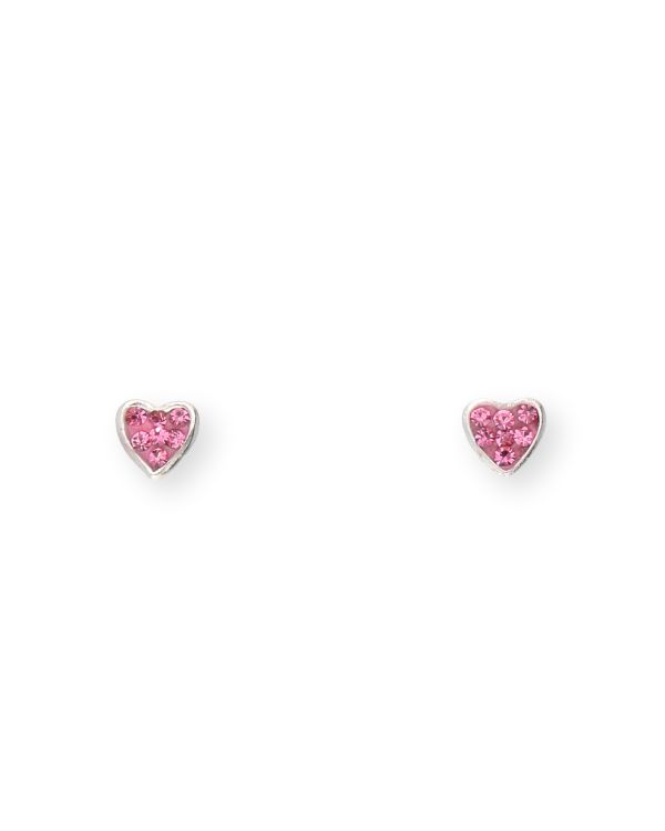 Kristall Ohrstecker Silber 925 - Hearts von Carat and Friends