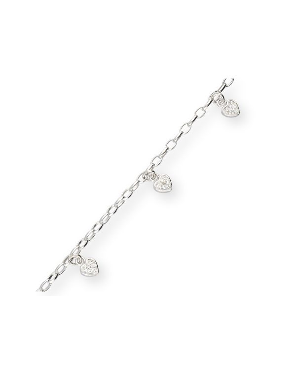 Kristall Armband Silber 925 - Hearts von Carat and Friends
