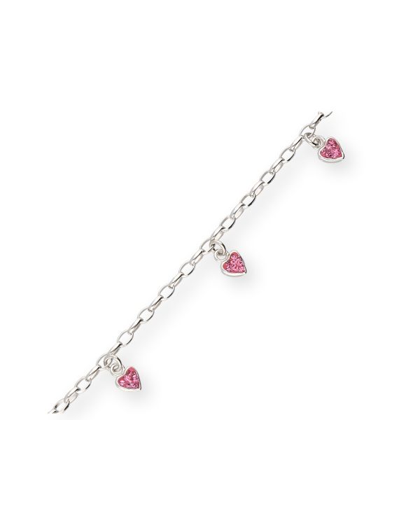 Kristall Armband Silber 925 - Hearts von Carat and Friends