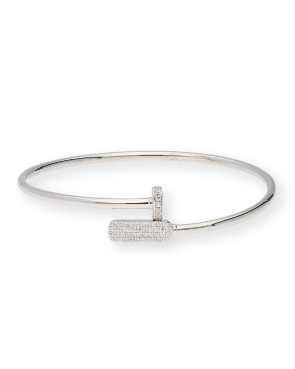 bracelet rigide zirconia argent 925 - Style de Carat