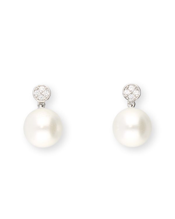Perlen, Zirkonia Ohrstecker Silber 925 - Pearls von Carat