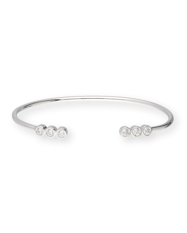 bracelet rigide zirconia argent 925 - Style de Carat