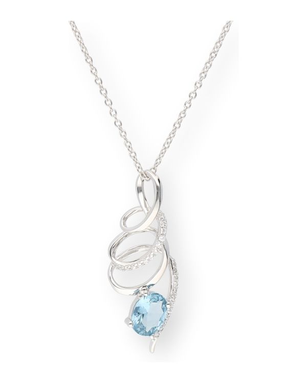 collier zirconia argent 925 - Colorstone de Carat