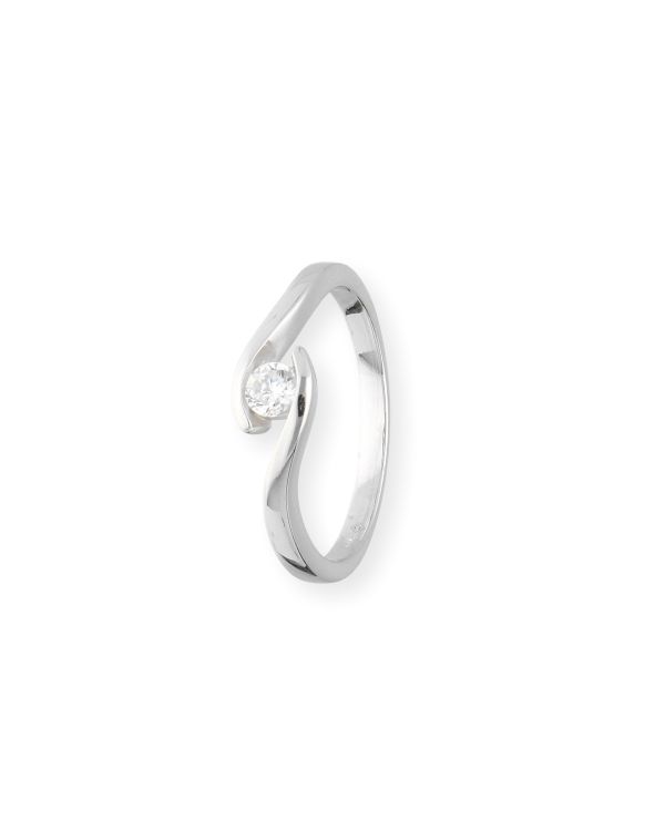 Zirkonia Ring Silber 925 - Solitaire von Carat
