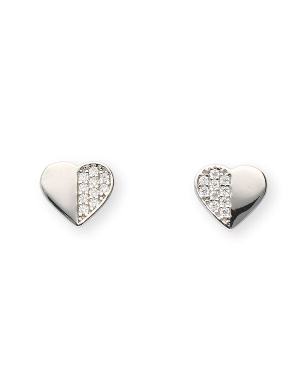 Zirkonia Ohrstecker Gold 9 ct - Hearts von Carat