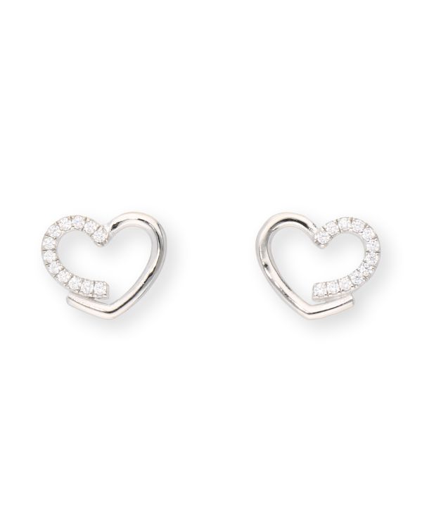 Zirkonia Ohrstecker Silber 925 - Hearts von Carat and Friends