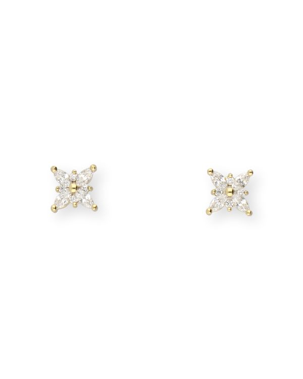 Zirkonia Ohrstecker Messing Plaqué - Motifs von Carat and Friends