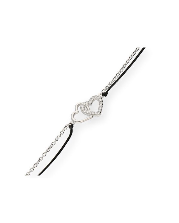Zirkonia Armband Silber 925 - Hearts von Carat and Friends