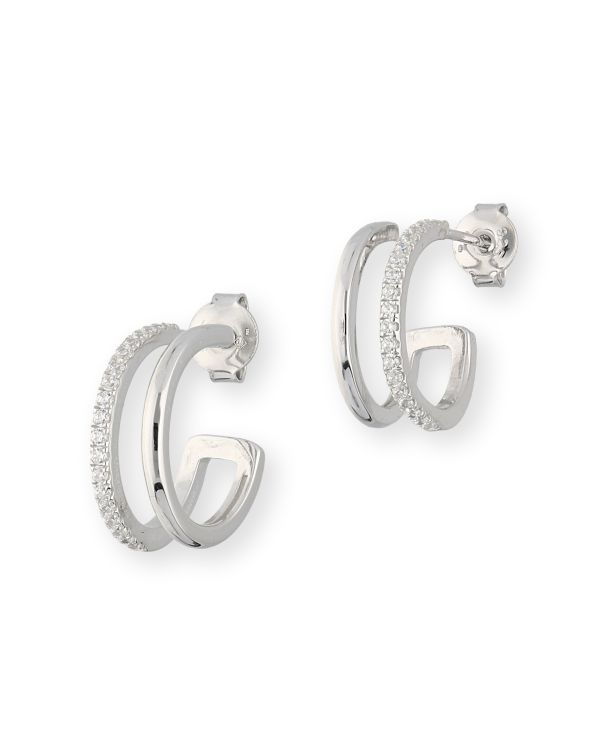 créoles zirconia argent 925 - Style de Carat