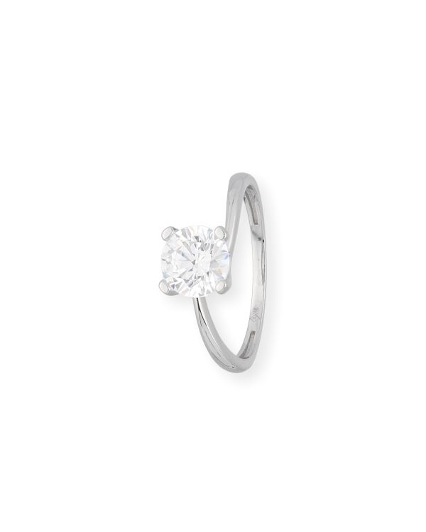 bague zirconia or 18 ct - Solitaire de Carat