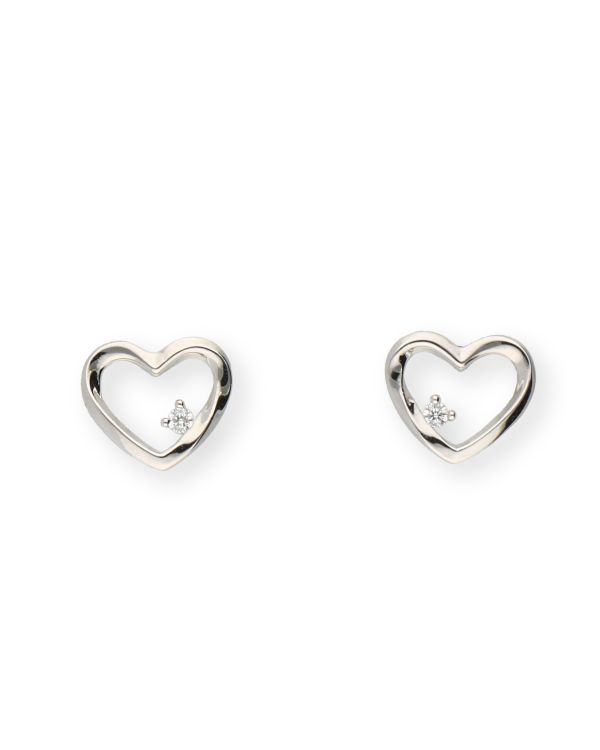 Zirkonia Ohrstecker Silber 925 - Hearts von Carat and Friends